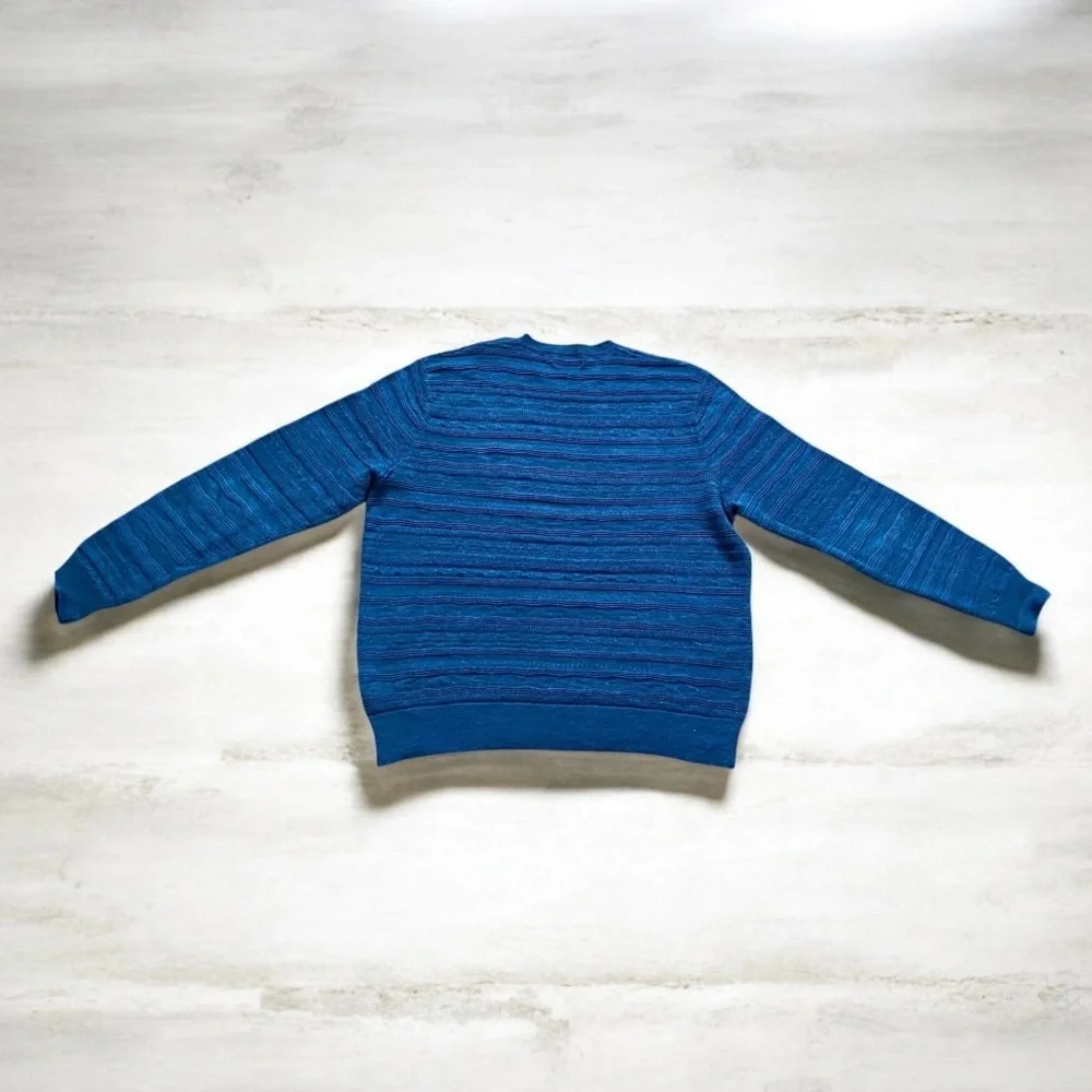 Ralph Lauren Men's Navy Crewneck Cableknit Sweater - Picture 4 of 4